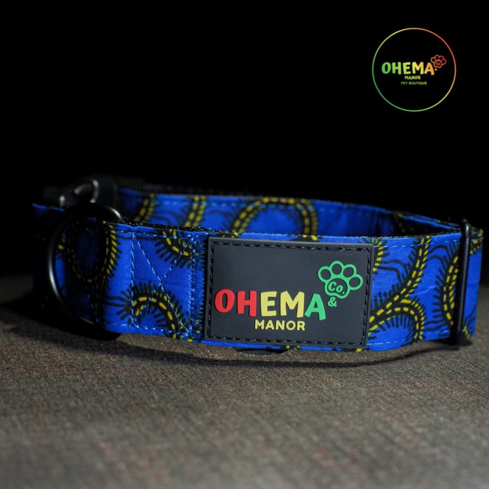 Blue (African Print) Dog Collars